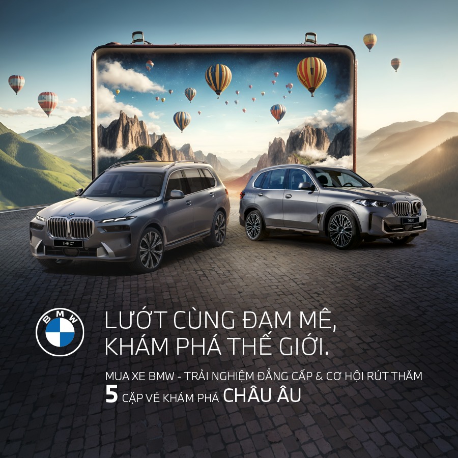 CƠ HỘI TRÚNG THƯỞNG CHUYẾN DU LỊCH CHÂU ÂU KHI MUA XE BMW TRONG NĂM MỚI ẤT TỴ.